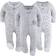 The Peanutshell Sleep n Play Pajamas 3 Pack - Grey Safari (1536SL3W)