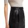 Theory Pleated Leather Mini Skirt - Black