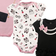 Little Treasures Bodysuits 3-pack - Pearls (10171195)