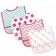 Luvable Friends Waterproof Bibs 4-pack Pink