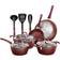 NutriChef Diamond Pattern Cookware Set with lid 11 Parts