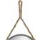 Stonebriar Collection 11.9" Suspended Round Galvanized Metal Wall Mirror 20.3x30.2cm