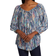 Nic And Zoe Toucan Shirt - Blue Multi