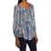 Nic And Zoe Toucan Shirt - Blue Multi