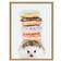 Kate & Laurel Sylvie Hedgehog Donuts by Amy Peterson Framed Art 45.7x61cm
