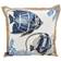 Saro Lifestyle Fresh Fish Complete Decoration Pillows Blue (50.8x50.8cm)