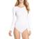 Yummie Long Sleeve Shaping Thong Bodysuit - White