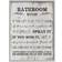 Stupell Bathroom Rules 27x35cm Wall Framed Art 27.9x35.6cm
