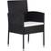 vidaXL Mobili Giardino 5 Pz Nero Set da pranzo per patio, 1 Tavolo incluso 4 Sedie
