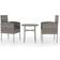 vidaXL 3098036 Patio Dining Set, 1 Table incl. 2 Chairs