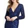 Mac Duggal Embellished Front Slit Long Sleeve Gown - Midnight