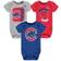 Outerstuff Chicago Cubs Change Up Bodysuit Set 3-Pack - Royal/Red/Heathered Gray