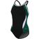 Dolfin Reliance Colorblock DBX Back One Piece Swimsuit - Black/Green