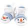 Hudson Holiday Fleece Booties - Snowman