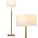 Brightech Stella Brass/White Floor Lamp 152.4cm