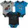 Outerstuff Carolina Panthers Champ Bodysuit Set 3 Pack - Black, Blue, Heathered Gray