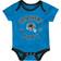 Outerstuff Carolina Panthers Champ Bodysuit Set 3 Pack - Black, Blue, Heathered Gray