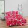 Marimekko Unikko Comforter Set, King Colcha Rojo (243.84x)