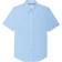 French Toast Short Sleeve Pointed Collar Blouse with Pocket - Blue (1595)