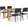 vidaXL 3068777 Ensemble repas de patio, 1 Table incluse 4 Chaises