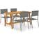 vidaXL 3068777 Ensemble repas de patio, 1 Table incluse 4 Chaises