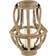 Olivia & May Rustic Wood/Glass Candle Holder with Rope Handle Candle Holder 40.6cm