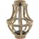 Olivia & May Rustic Wood/Glass Candle Holder with Rope Handle Candle Holder 40.6cm