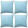 vidaXL Oreiller d'Extérieur Décor Maison 4 pcs 45 x 45 cm Bleu Clair Coussin de Décoration Complet Bleu (45x45cm)