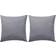 vidaXL Oreiller d'Extérieur 2 Pièces 45 x 45 cm Gris Grey Coussin de Décoration Complet Gris (45x45cm)