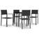 vidaXL 3099276 Patio Dining Set, 1 Table incl. 4 Chairs