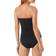 Tommy Bahama Pearl Shirred Bandeau One Piece Swimsuit - Black