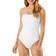 Tommy Bahama Pearl Shirred Bandeau One Piece Swimsuit - White