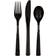 Unique Party Disposable Cutlery Black 18-pack