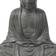 LuxenHome 17 in. H Gray MgO Meditating Buddha Garden Statue Decoration 16.9"