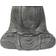 LuxenHome 17 in. H Gray MgO Meditating Buddha Garden Statue Decoration 16.9"