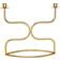 Classic Collection Ljusstake Candelabra Duett Guldfärgad Kandelaber 30cm