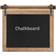 Olivia & May Farmhouse Wood and Metal Wall Chalkboard Notice Board 21x17"