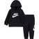 Nike Infant Futura Logo Pullover Hoodie & Jogger Pants Set - Black/Light Smoke Grey/White