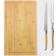 French Home Connoisseur Laguiole Carving Knife And Fork With Chopping Board 3pcs