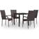 vidaXL 3099390 Matgrupp, 1 Bord inkl. 4 Stolar