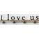 I Love Us Wall Decor 71.1x12.7cm