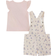 Calvin Klein Baby Girl's Logo T-shirt & Printed Denim Shortall Set 2-piece - Rose