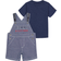 Tommy Hilfiger Denim Shortall Set with Chest Logo 2-Piece - Blue