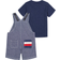 Tommy Hilfiger Denim Shortall Set with Chest Logo 2-Piece - Blue