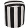 Majestic Home Goods Vertical Stripe Pouffe 17"