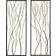 LuxenHome 2-Piece Metal Gold Branch Wall Decor 13x36" 2