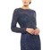 Mac Duggal Long Sleeve Beaded Column Gown - Midnight