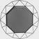 Stonebriar Collection Black Geometric Metal Frame Väggspegel 52.6x60.2cm