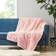 Madison Park Ruched Faux Fur Blankets Pink (152.4x127cm)
