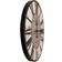 3R Studios 29" Oval Distressed Wood Wall Clock 24.3"